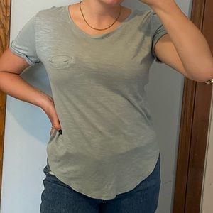 Short sleeved blouse from H&M. Teal/blue color. Size small.